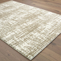 5’X8’ Ivory And Gray Abstract Strokes Area Rug