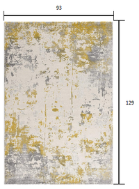 8' X 10' Gold Abstract Dhurrie Area Rug