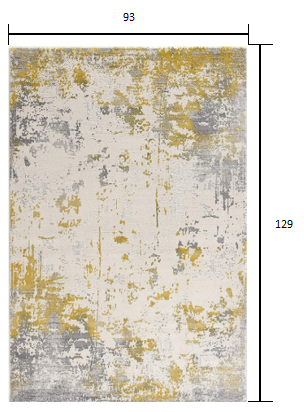 8' X 10' Gold Abstract Dhurrie Area Rug