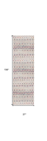 10' Cream Ikat Area Rug