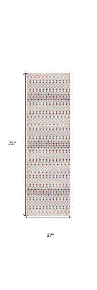 10' Cream Ikat Area Rug