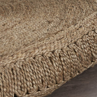 Gray Toned Braided Natural Jute Area Rug