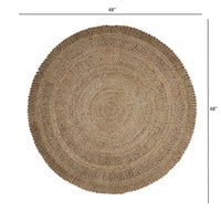 Gray Toned Braided Natural Jute Area Rug