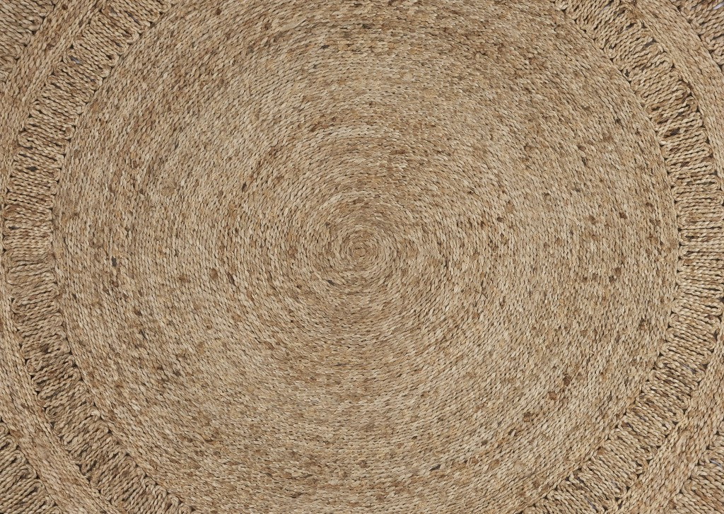 Gray Toned Braided Natural Jute Area Rug