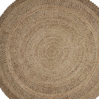 Gray Toned Braided Natural Jute Area Rug