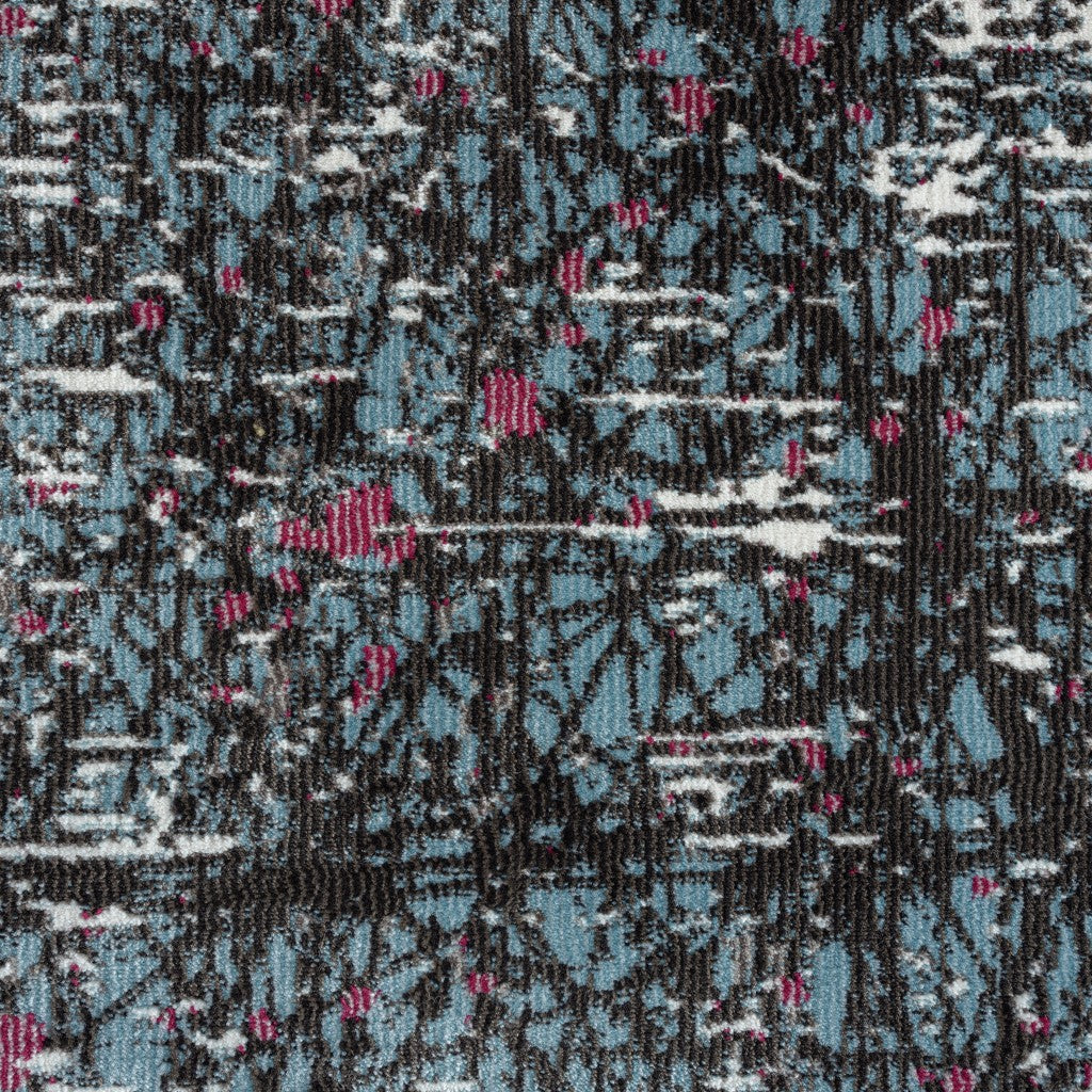 5’ x 8’ Blue Chaotic Strokes Area Rug