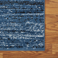 5' X 7' Blue Abstract Ocean Area Rug