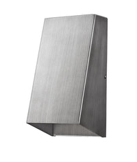 Brushed Silver Geometric Wall Sconce