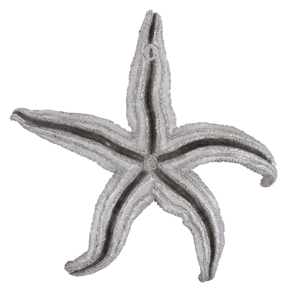 19" Silver Pewter Textured Starfish Wall Art