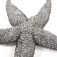 19" Silver Pewter Textured Starfish Wall Art