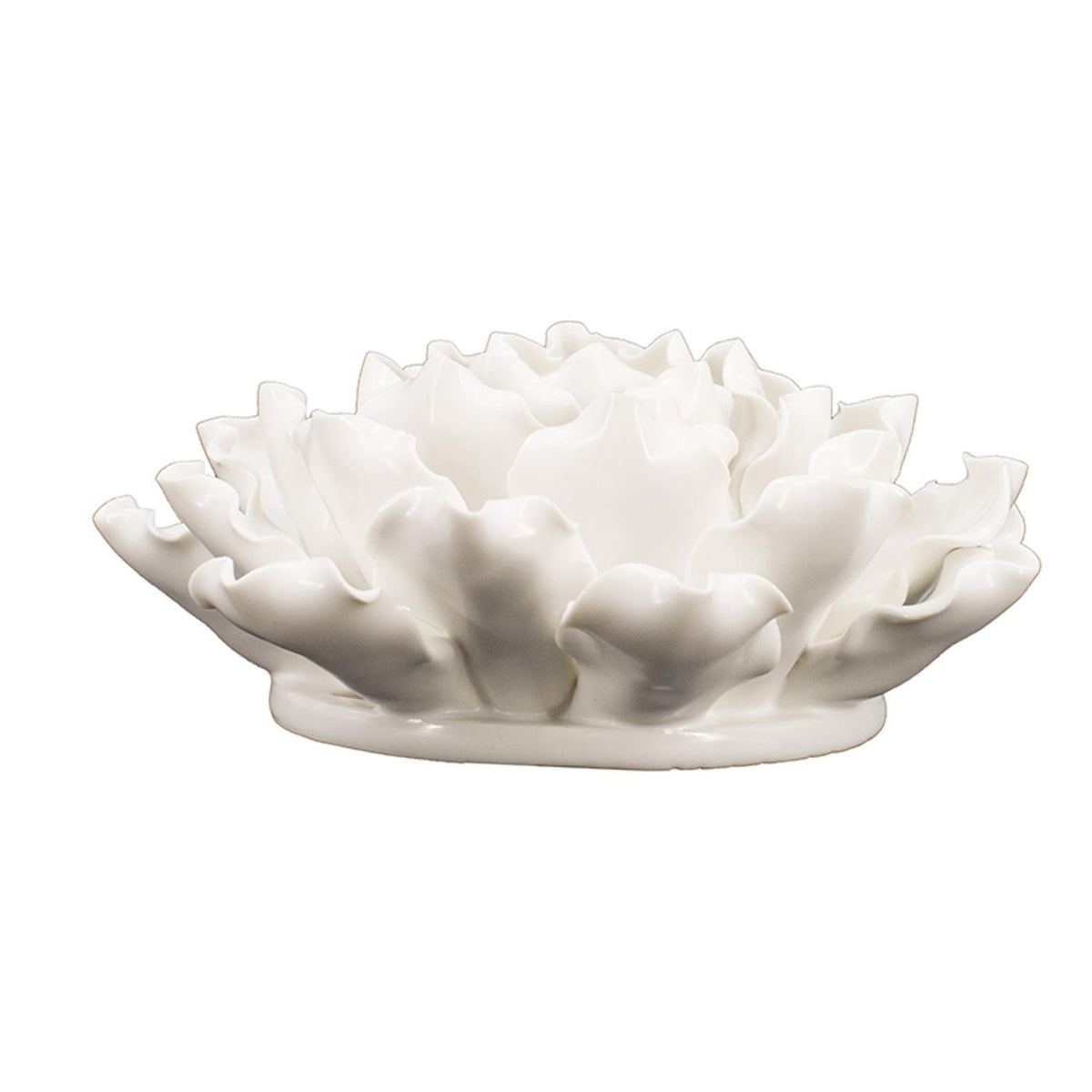 Cream Exaggerated 6" Ceramic Flower Wall Art