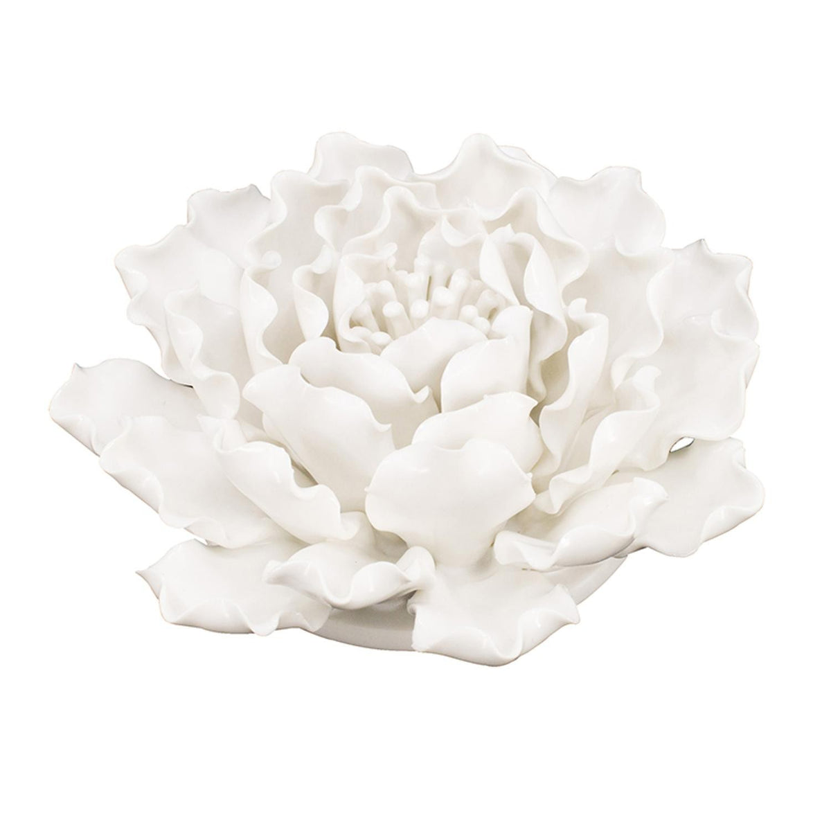 Cream Exaggerated 6" Ceramic Flower Wall Art