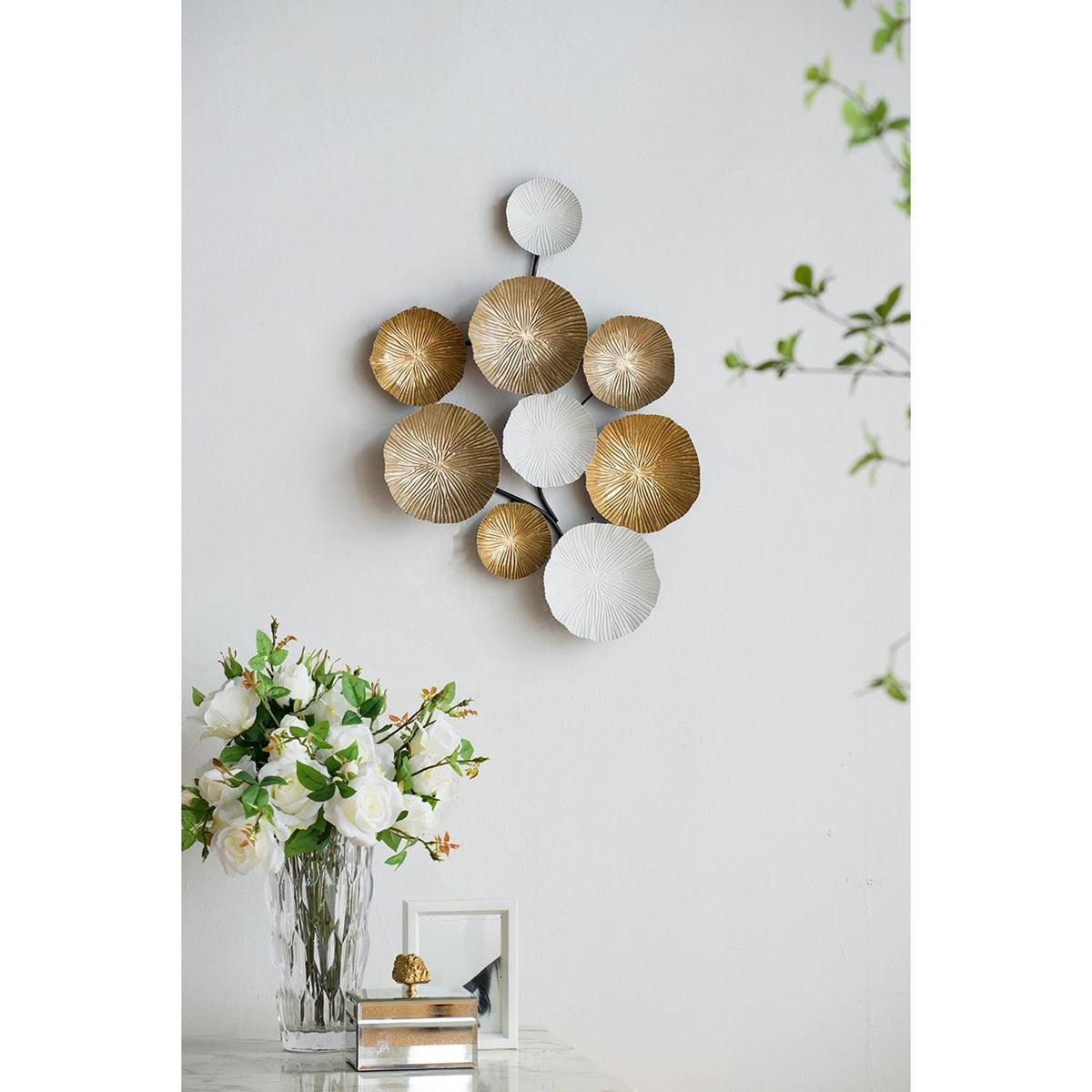 Retro Modern 24" Metallic Metal Wall Art