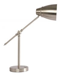 Brushed Silver LED Adjustable Desk Lamp