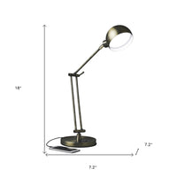 Antiqued Bronze LED Adjustable Desk Lamp