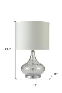 Clear Textured Glass Table Lamp