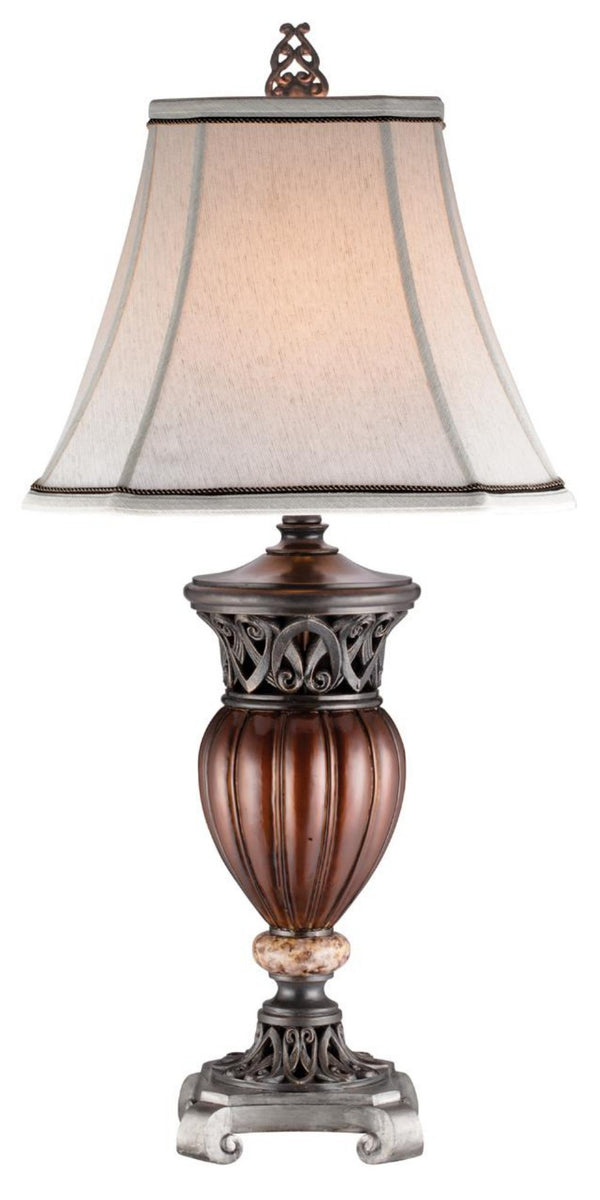 Traditional Roman Style Table Lamp with Bronze Finish