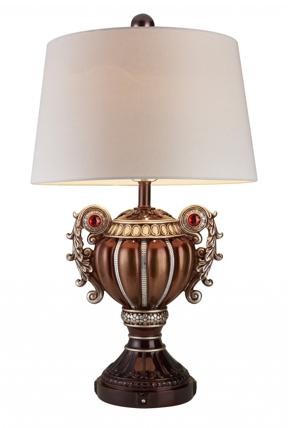 Tall Bronze Urn Shaped Table Lamp