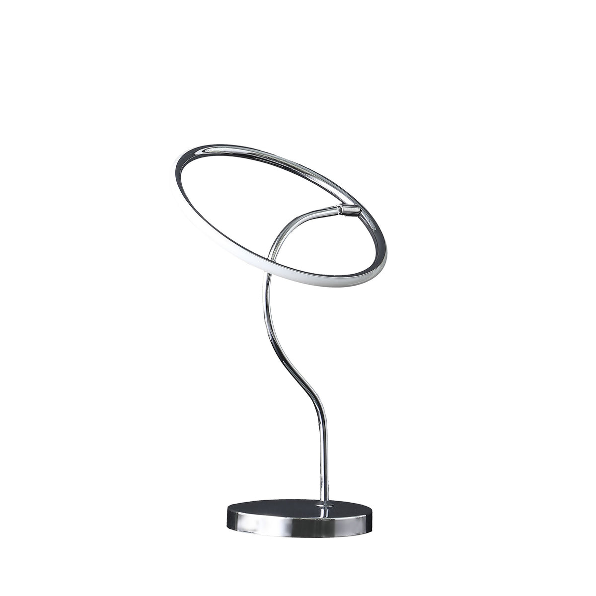 26" Silver Halo Ring LED Desk Table Lamp