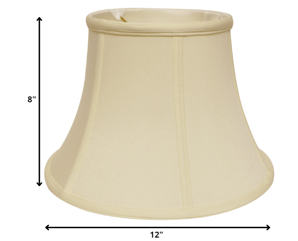 12" Ivory Drum No Slub Lampshade