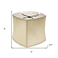 9" Ivory Soft Box Pongee Silk Lampshade