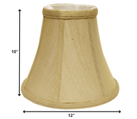 12" Pale Brown Premium Bell No Slub Lampshade