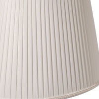 12" White Oval Side Pleat Shantung Lampshade