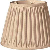 12" Vintage Gold Oval Smocked Pleat Shantung Lampshade