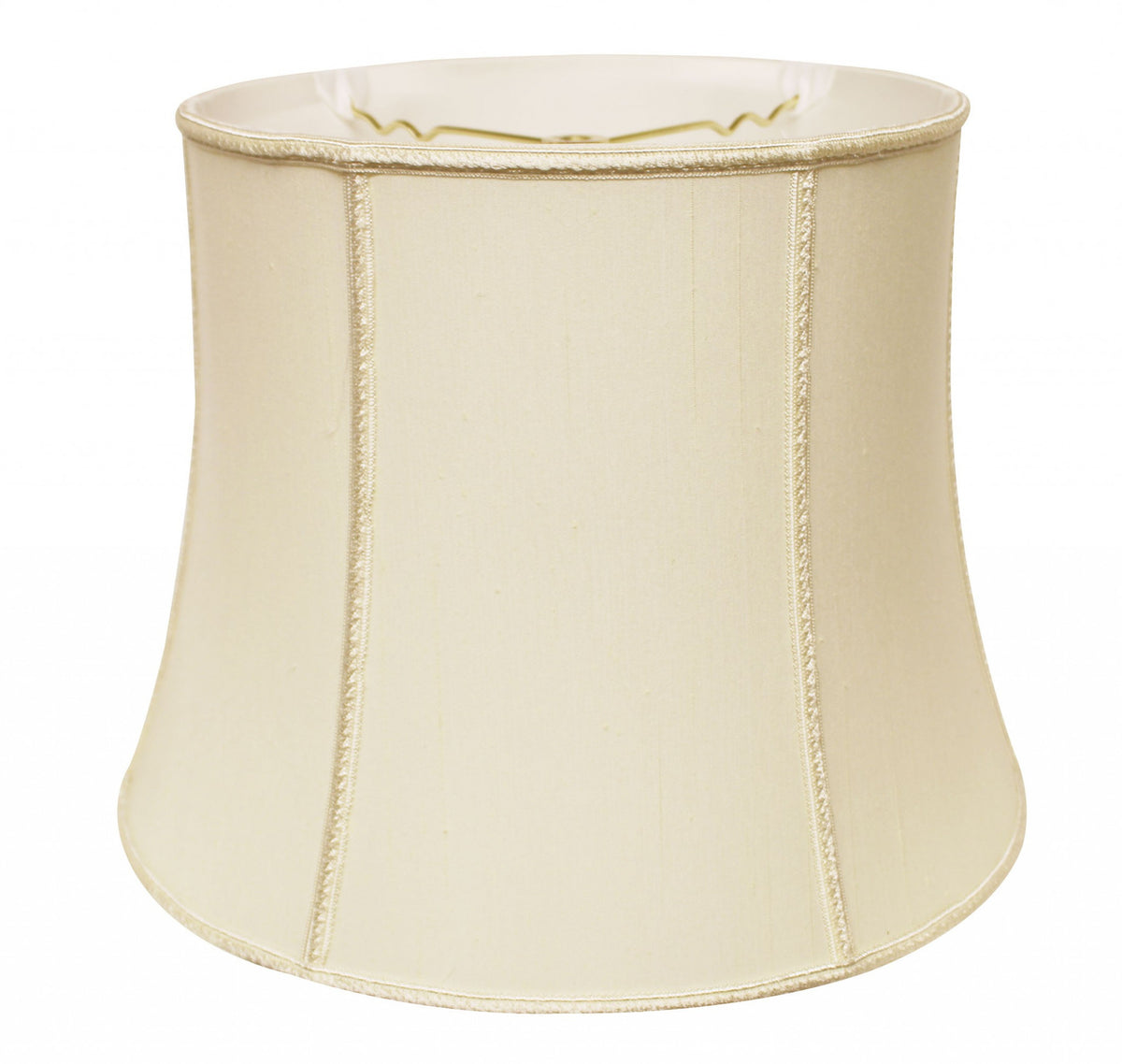 12" Ivory Slanted Girdle Shantung Lampshade