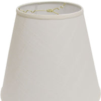 18" White Deep Empire Linen Lampshade