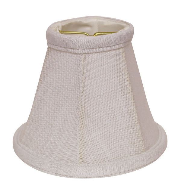 5" White Premium Set of 6 Chandelier Linen Lampshades