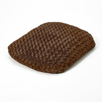 Brown 3" x 4" Lux Faux Fur Oval Pet Bed