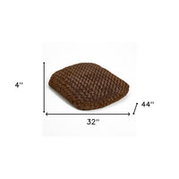 Brown 3" x 4" Lux Faux Fur Oval Pet Bed