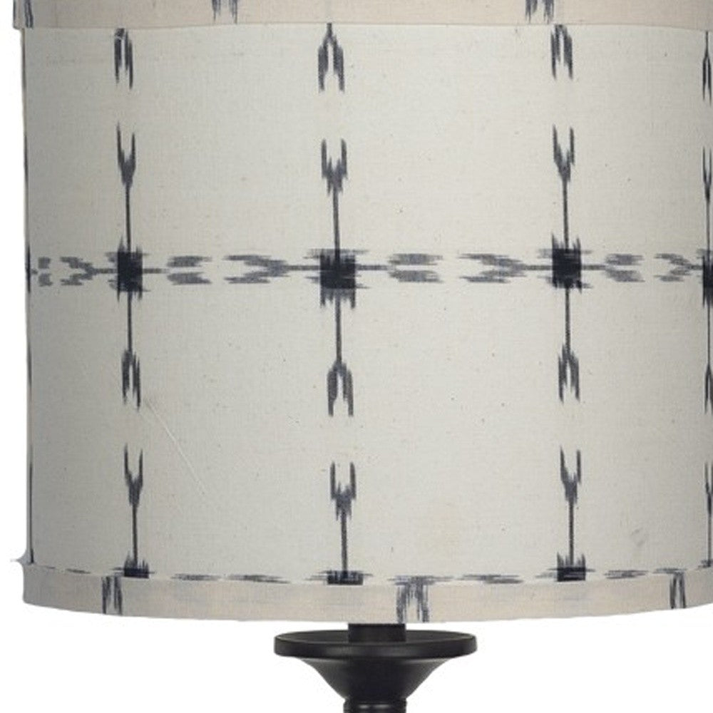 Black Candlestick Tribal Arrows Shade Table Lamp