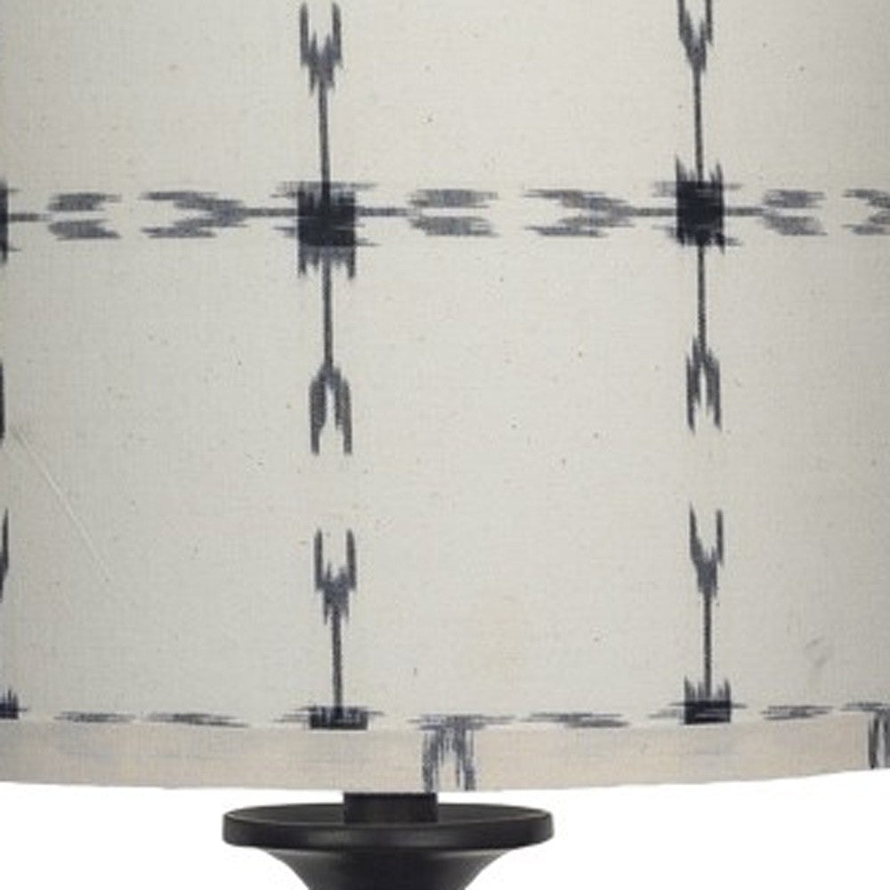 Black Candlestick Tribal Arrows Shade Table Lamp