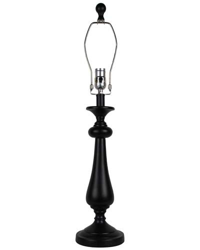 27" Black Standard Table Lamp Black White