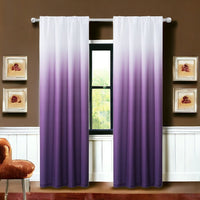 Set of Two 84"  Purple Ombre Window Curtain Panels