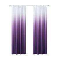 Set of Two 84"  Purple Ombre Window Curtain Panels