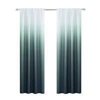 Set of Two 84"  Blue Ombre Shades Window Panels