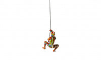 6" Rainbow Multi Unique Climbing Man With Rope Wall Art