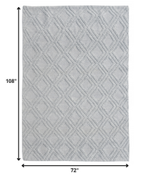 6' x 9' Gray Geometric Handmade Area Rug