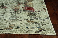 5' X 8' Ivory Abstract Area Rug