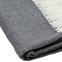 Dark Gray Soft Acrylic Herringbone Throw Blanket