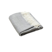 Light Gray Soft Acrylic Herringbone Throw Blanket