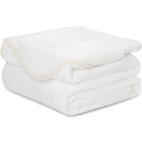 59" X 51" White Woven Polyester Throw Blanket