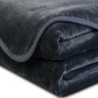 Gray Woven Polyester Solid Color Twin Xl Blanket