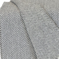 Handloomed Light Gray Cotton Throw Blanket with Tassels