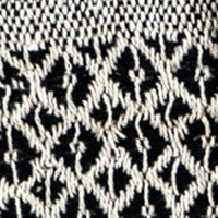 Beige and Black Multi Pattern Woven Handloom Throw Blanket