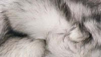4' X 6' Ombre Grey Faux Fur Washable Non Skid Area Rug