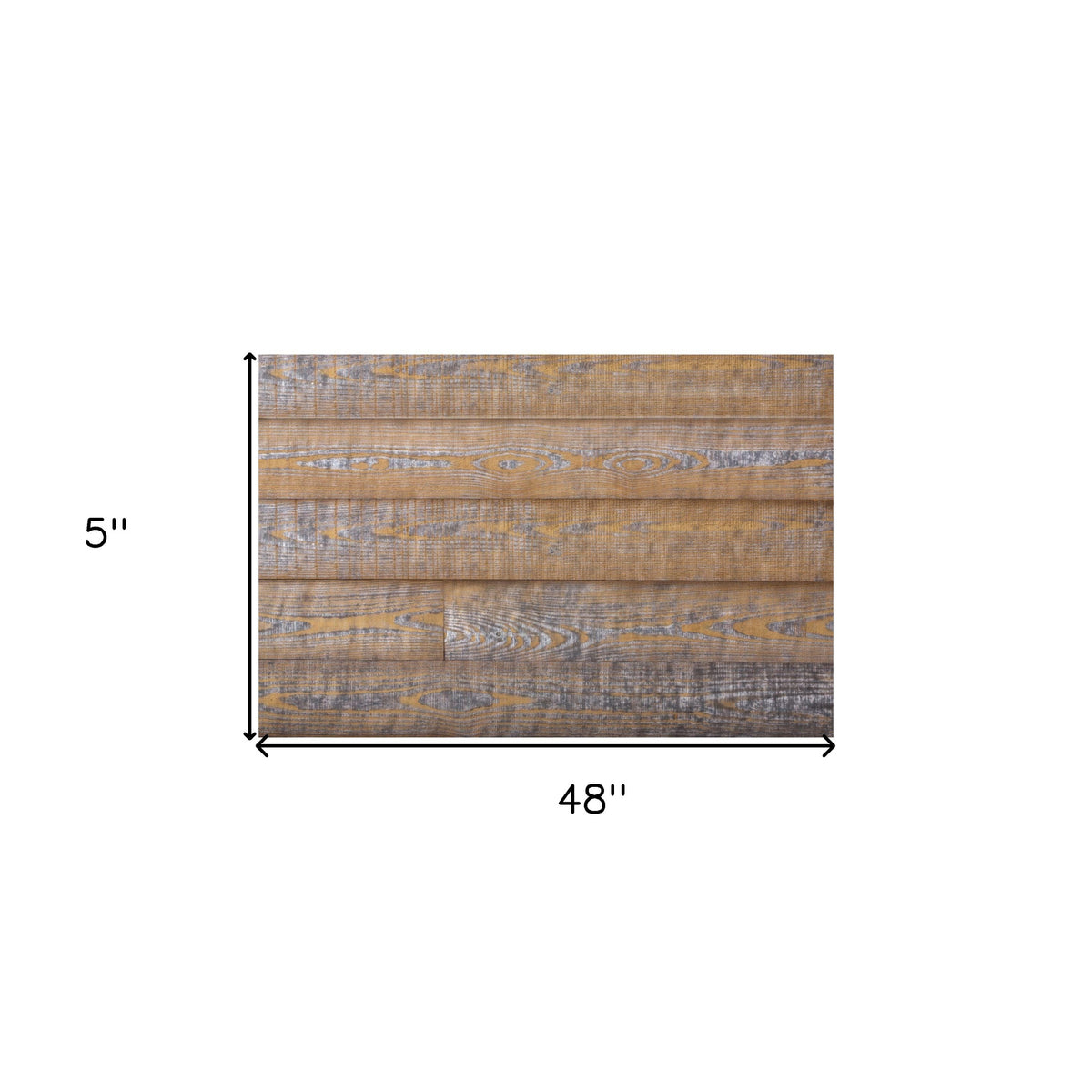 5" x 48" Thermo Treated Natural Brown and Gray Camouflage Wood Wall Plank Set